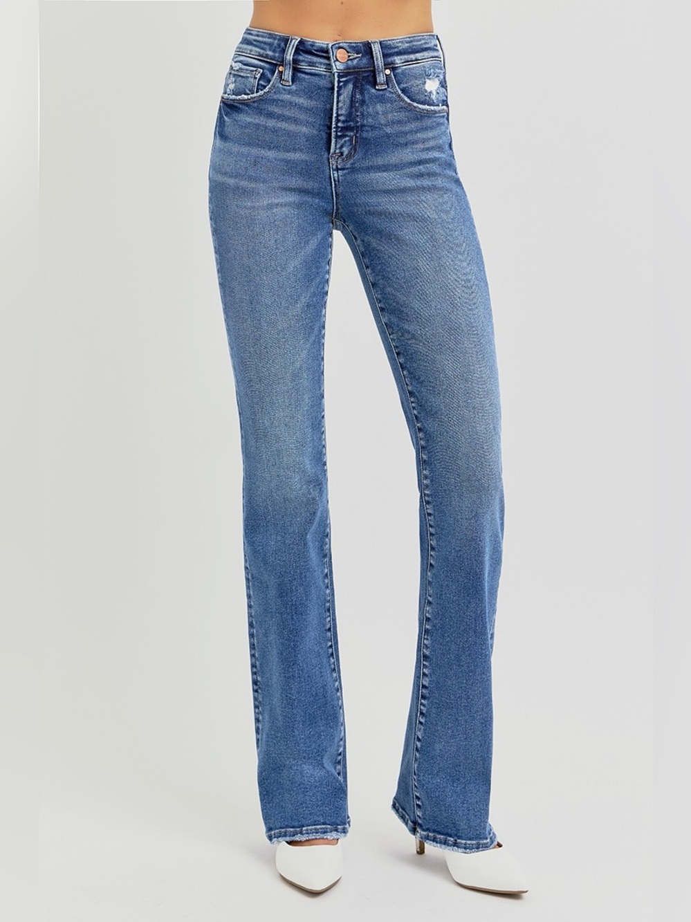 RISEN Full Size Tummy Control High Rise Straight Jeans Plus Size